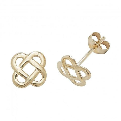 Keltische Ohrstecker aus 9-karätigem Gelbgold ES412