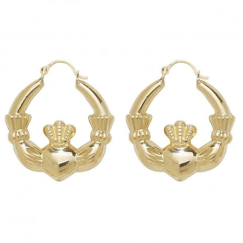Claddagh-Ohrringe aus 9-karätigem Gelbgold ER425