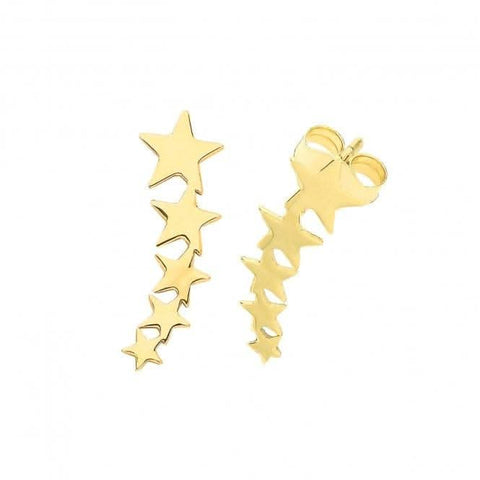 Boucles d'oreilles puces constellation en or jaune 9 carats ES702