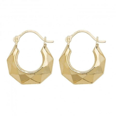 Boucles d'oreilles créoles en or jaune 9 carats ER064