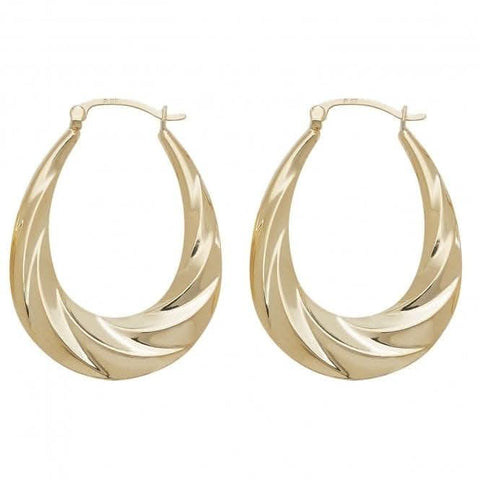 Boucles d'oreilles créoles en or 9 carats ER078