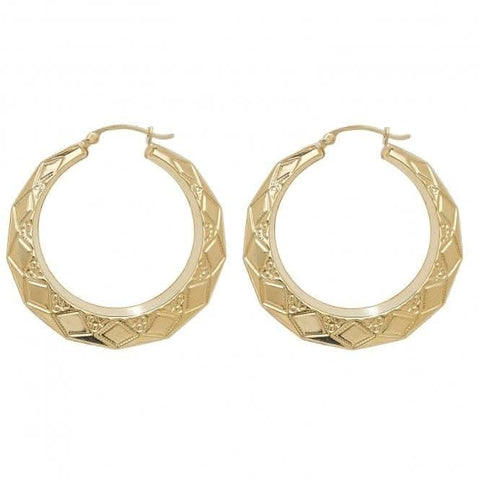 Boucles d'oreilles créoles en or 9 carats ER080
