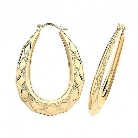 9 Karat Gelbgold Creole Ohrringe ER497