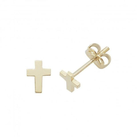 Kreuzohrstecker aus 9-karätigem Gelbgold ES451