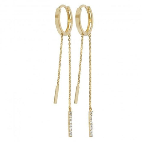 Boucles d'oreilles pendantes en or jaune 9 carats ER1084