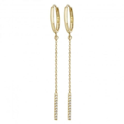 Boucles d'oreilles pendantes en or jaune 9 carats ER1086