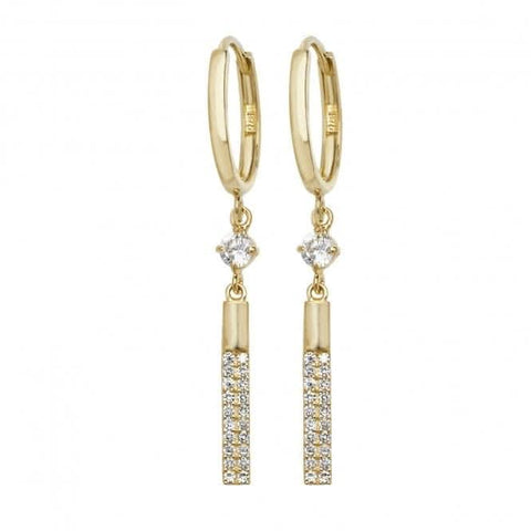 Boucles d'oreilles pendantes en or jaune 9 carats ER1087