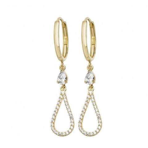 Boucles d'oreilles pendantes en or jaune 9 carats ER1095