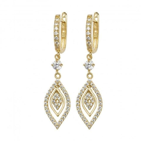 Boucles d'oreilles pendantes en or jaune 9 carats ER1097