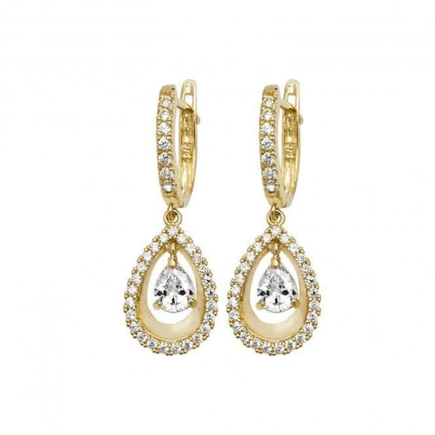 Boucles d'oreilles pendantes en or jaune 9 carats ER1101