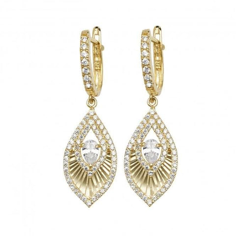 Boucles d'oreilles pendantes en or jaune 9 carats ER1102