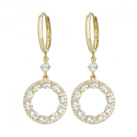 Boucles d'oreilles pendantes en or jaune 9 carats ER1105