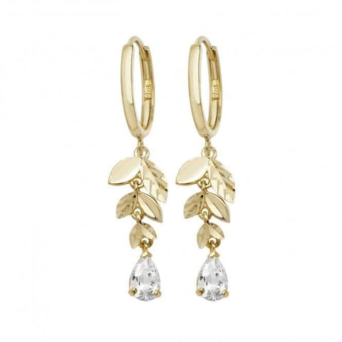 Boucles d'oreilles pendantes en or jaune 9 carats ER1110