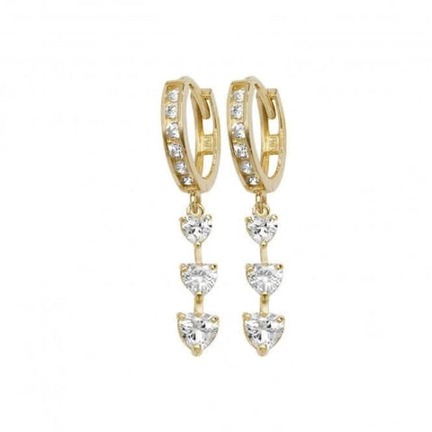Boucles d'oreilles pendantes en or jaune 9 carats ER1112