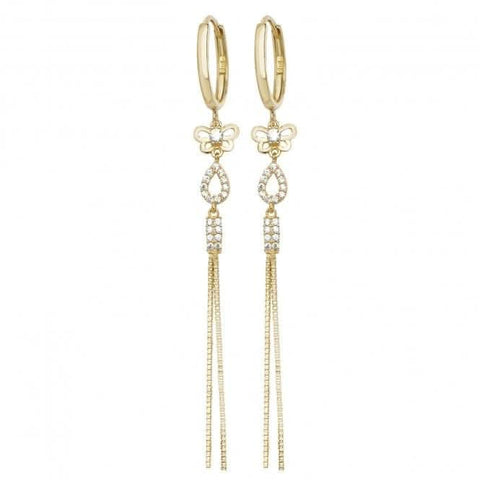 Boucles d'oreilles pendantes en or jaune 9 carats ER1116