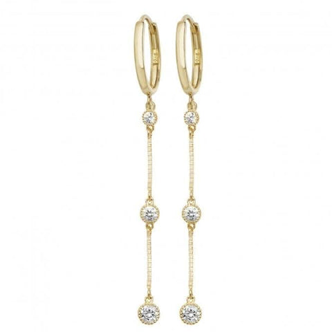 Boucles d'oreilles pendantes en or jaune 9 carats ER1121