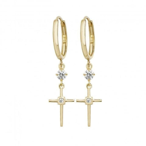 Boucles d'oreilles pendantes en or jaune 9 carats ER1125