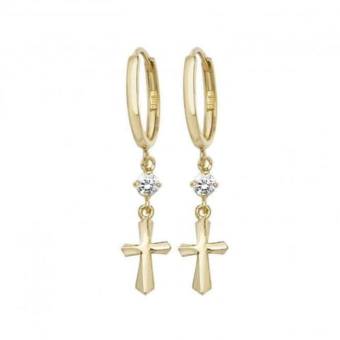 Boucles d'oreilles pendantes en or jaune 9 carats ER1126