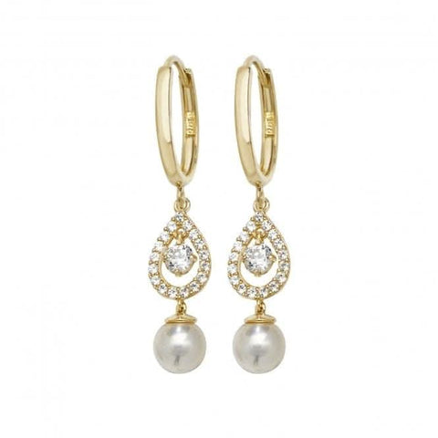 Boucles d'oreilles pendantes en or jaune 9 carats ER1138