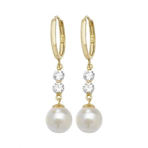 Boucles d'oreilles pendantes en or jaune 9 carats ER1142