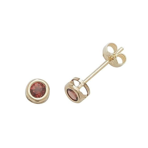 Ohrstecker aus 9-karätigem Gelbgold mit Granat ES425GA