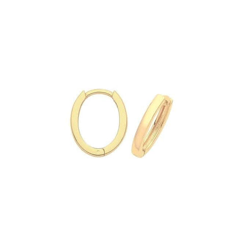 Boucles d'oreilles ovales articulées en or jaune 9 carats ER023