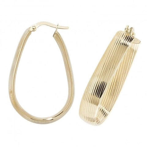 Boucles d'oreilles créoles en or jaune 9 carats ER1058