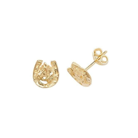 Hufeisen-Ohrstecker aus 9-karätigem Gelbgold ES562