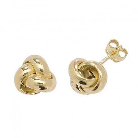 9-karätige Gold-Ohrstecker mit Knotenmotiv ER529