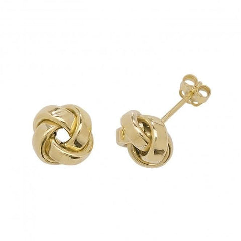 9-karätige Gelbgold-Ohrstecker mit Knotenmotiv ER530