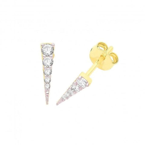 9 Karat Gelbgold Spike Ohrstecker ES1662