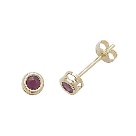 Ohrstecker aus 9-karätigem Gelbgold mit Rubin ES425RB