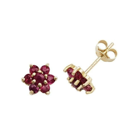 Ohrstecker aus 9-karätigem Gelbgold mit Rubin ES544RB
