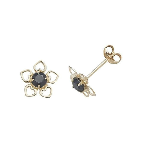 Saphir-Ohrstecker aus 9-karätigem Gelbgold ES424BS