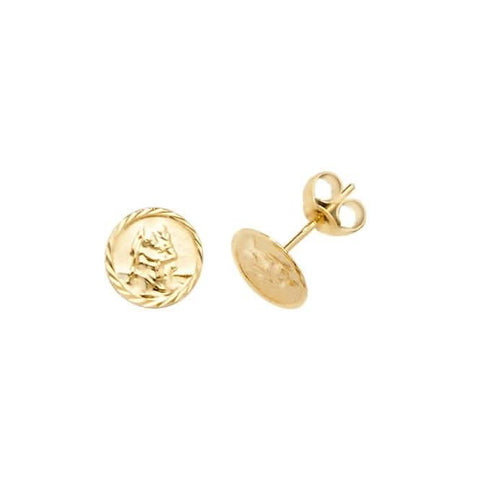 St. Christopher Ohrstecker aus 9-karätigem Gelbgold ES574