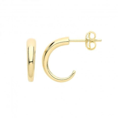 Boucles d'oreilles créoles à clous en or jaune 9 carats ER1184