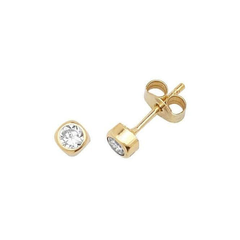 Ohrstecker aus 9-karätigem Gelbgold mit Zirkonia ES302