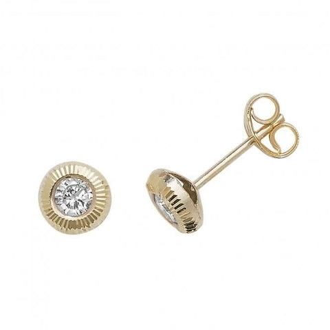 Ohrstecker aus 9-karätigem Gelbgold mit Zirkonia ES395