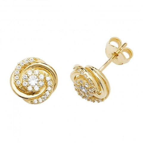 9 Karat Gelbgold Zirkonia-Ohrstecker ES561