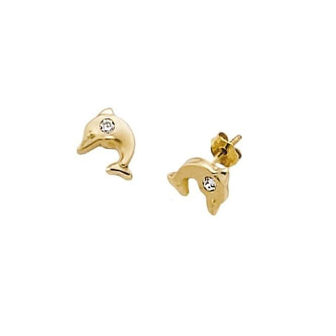 9 Karat Yellowdolphin Zirkonia Ohrstecker ES247S