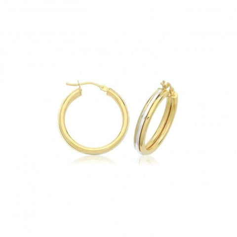 Boucles d'oreilles créoles en or jaune 9 carats ER1219