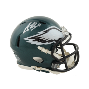 AJ Brown Signed Eagles Speed Mini Helmet (Beckett)