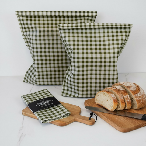 THE Beeswax Bag – Olive Check