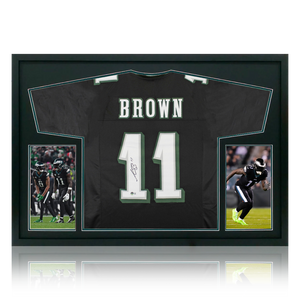 A.J. Brown Signed Philadelphia Eagles Jersey Ultra Premium Frame (Beckett)