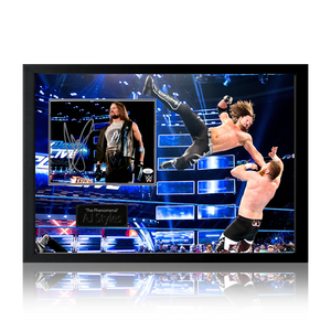 AJ Styles Signed Image Iconic Frame (JSA)