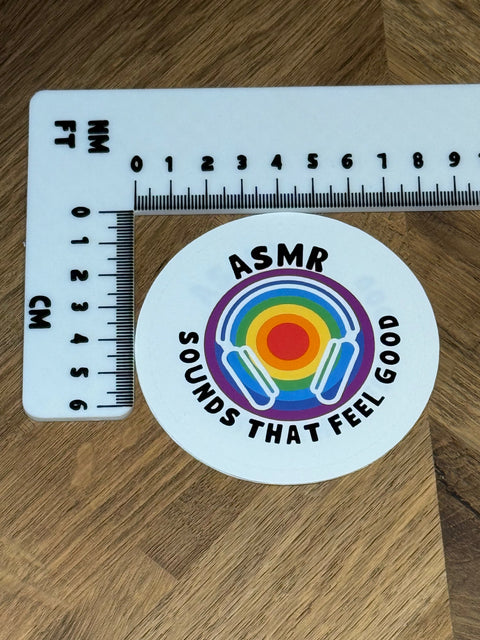 ASMR Sounds That Feel Good Sticker | Cute Vinyl Laptop Sticker