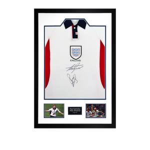 Paul Scholes & Alan Shearer Signed World Cup 98 Shirt Premium Frame