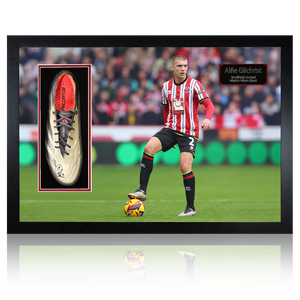 Alfie Gilchrist Signed & Match-Worn Sheffield United Boot Iconic Frame #2