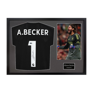 Alisson Becker Signed Liverpool Shirt Classic Frame (ACG Cert)