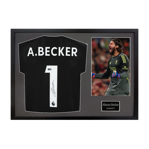 Alisson Becker Signed Liverpool Shirt Classic Frame (ACG Cert)